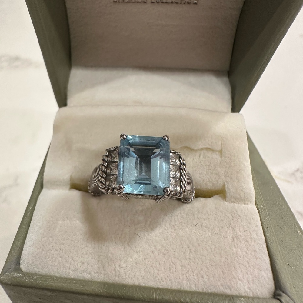 Judith Ripka Sky Blue Topaz Ring